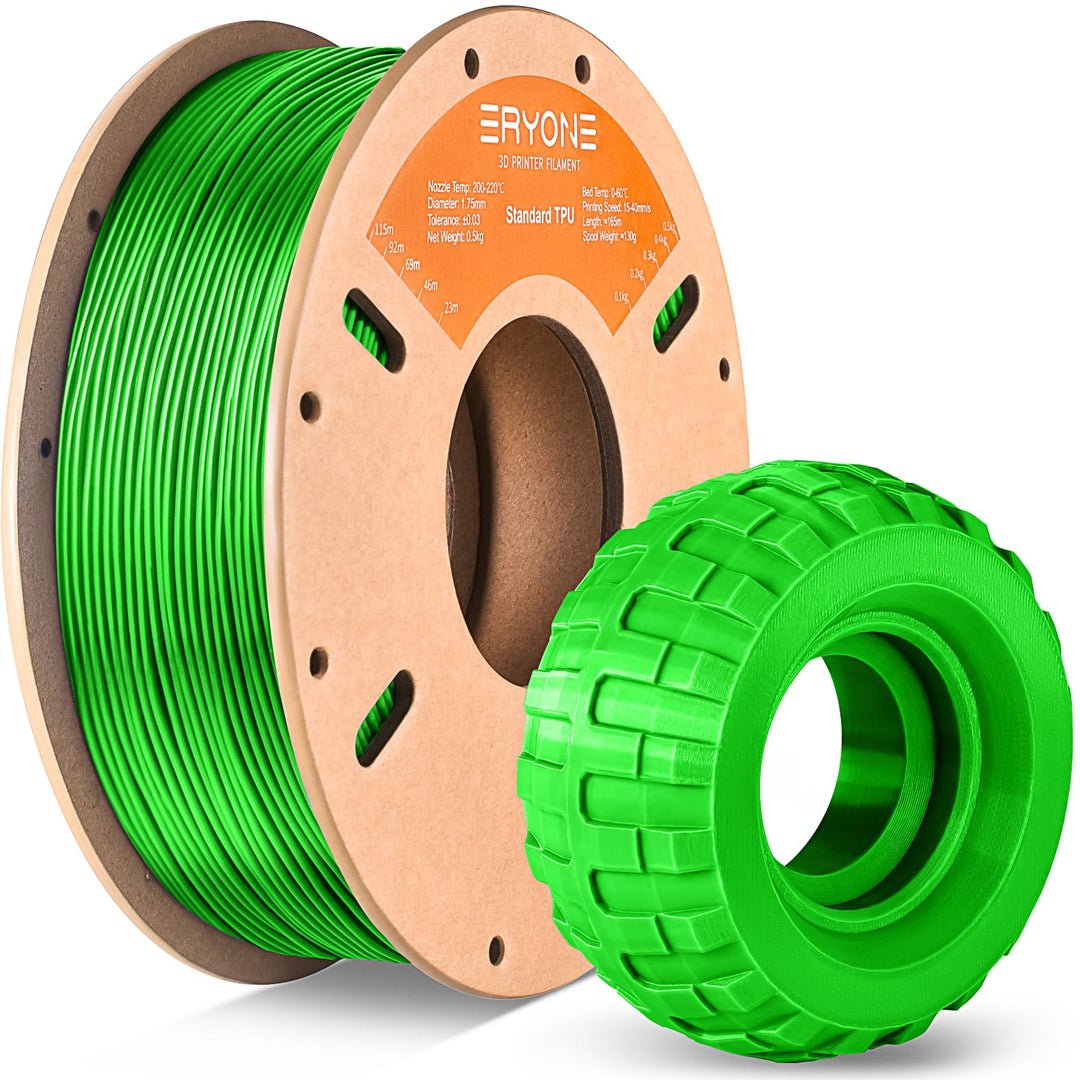ERYONE TPU Filament 1.75mm, 3D Drucker Filament,Flexible TPU Weiches Filament, TPU 95A, Massgenauigk