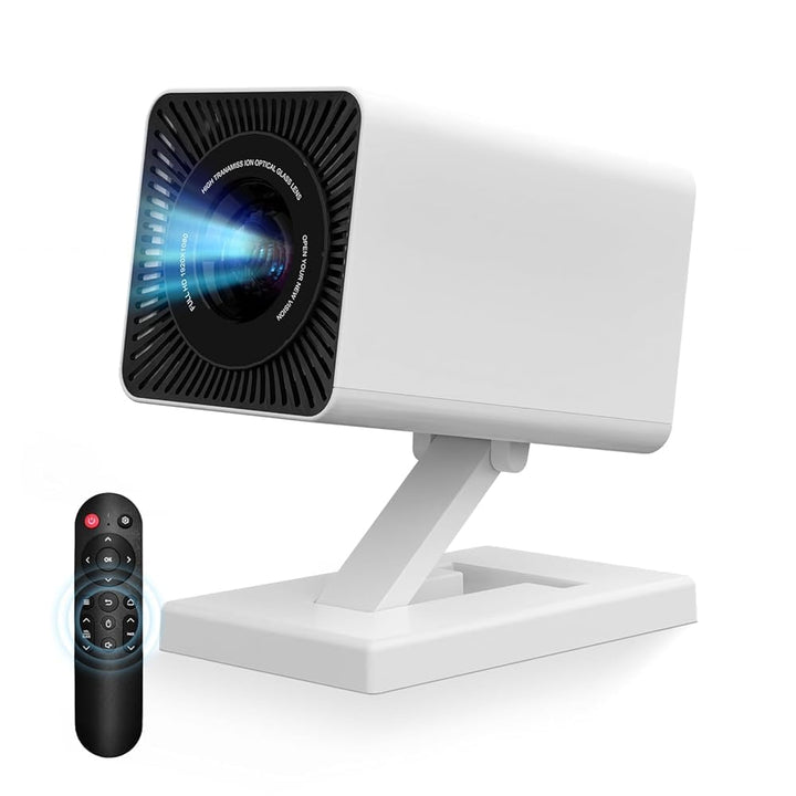 Mini Beamer mit WLAN 6 und Bluetooth, 4K- und 1080p-Unterstützung, Mini Projektor mit automatischer