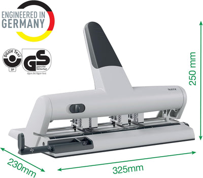 Leitz AKTO Variabler Mehrfachlocher aus Metall, Für 30 Blatt, Für bis zu 6 Löcher, Für einfaches Ein