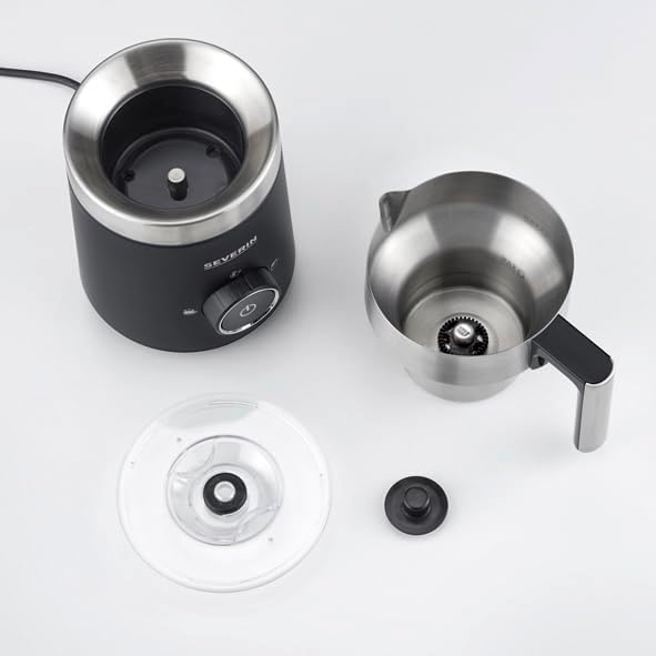 SEVERIN SPUMA 500 Induktions-Milchaufschäumer, elektrischer Milchaufschäumer ohne Anbrennen, spülmas