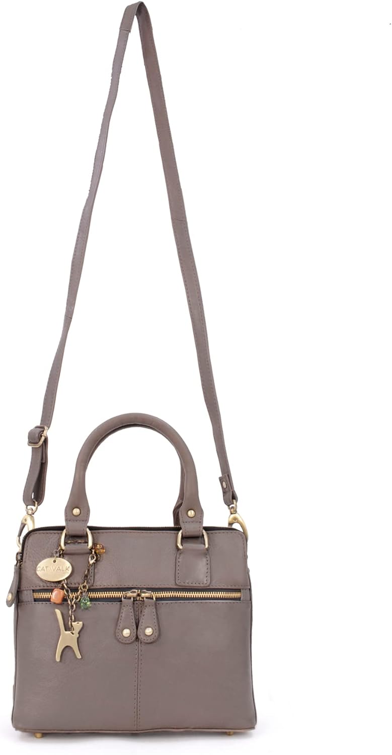 Catwalk Collection Handbags - Leder - Schultertragetasche/Umhängetasche/Shopper/Tote - Handtasche mi