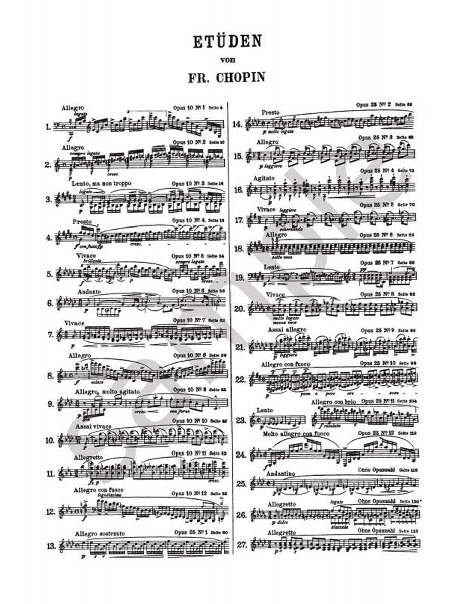 Etudes Piano - Buch