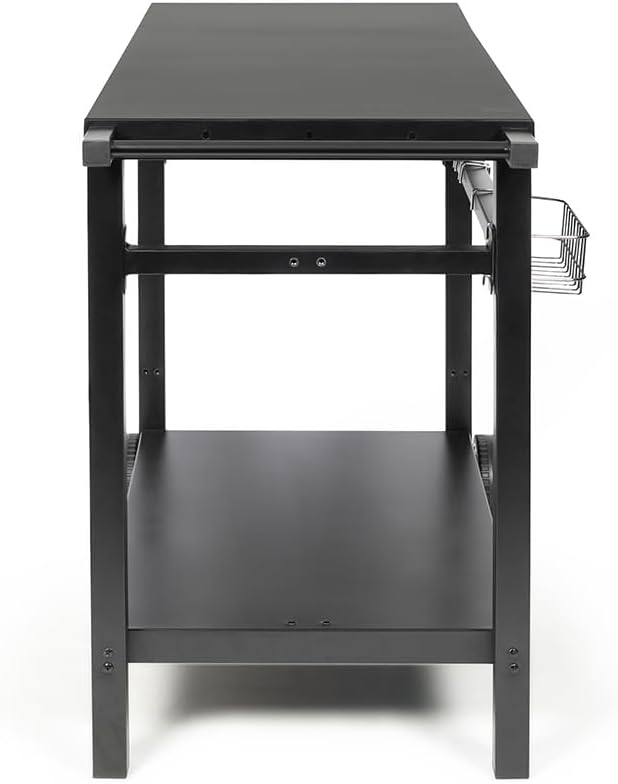 Livoo - Servierwagen für Grillplatte mit klappbarer Ablage GS170N – für 2 bis 4 Brenner, Platte 85 b