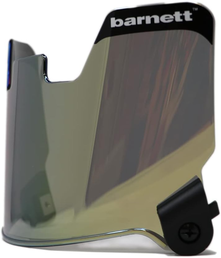 BARNETT Fussballvisier, goldfarben, UV-Beschichtung, universelle Passform, Maske für American Footba