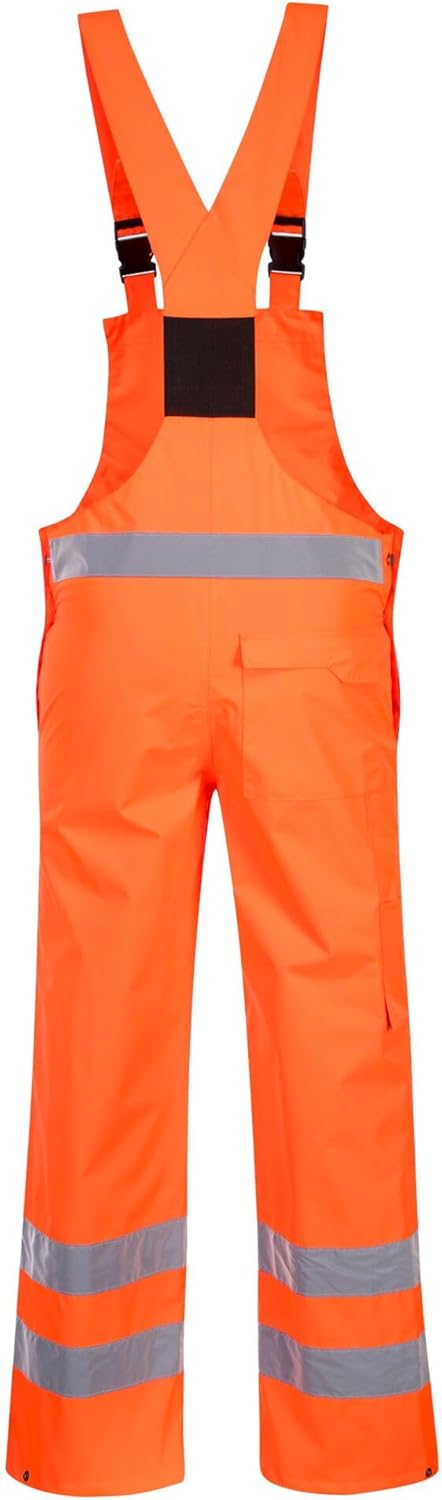 PORTWEST S388 - Warnschutz Latzhose-ungefüttert, 1 Stück M orange, M orange