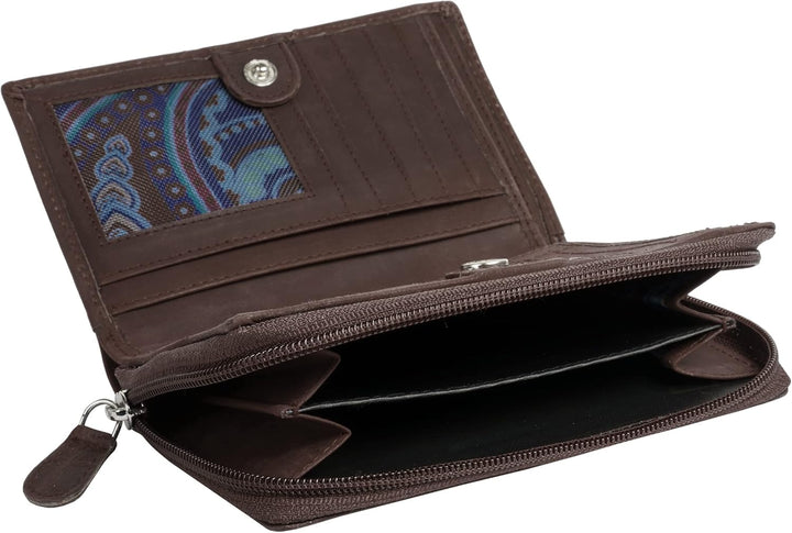 bruno banani Geldbörse Echt Leder Damen | Portemonnaie aus Rindleder, Brieftasche für Herren, Geldbe