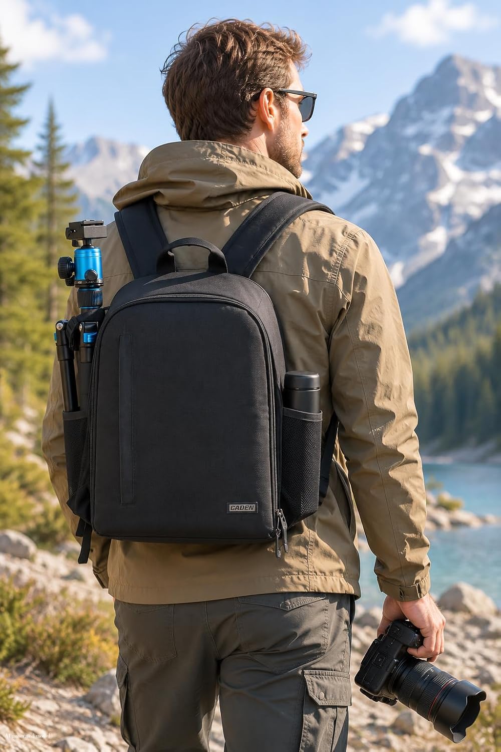 CADeN Kamerarucksack Camera Backpack Wasserabweisend Kameratasche Fototasche Kompatibel mit Sony Can