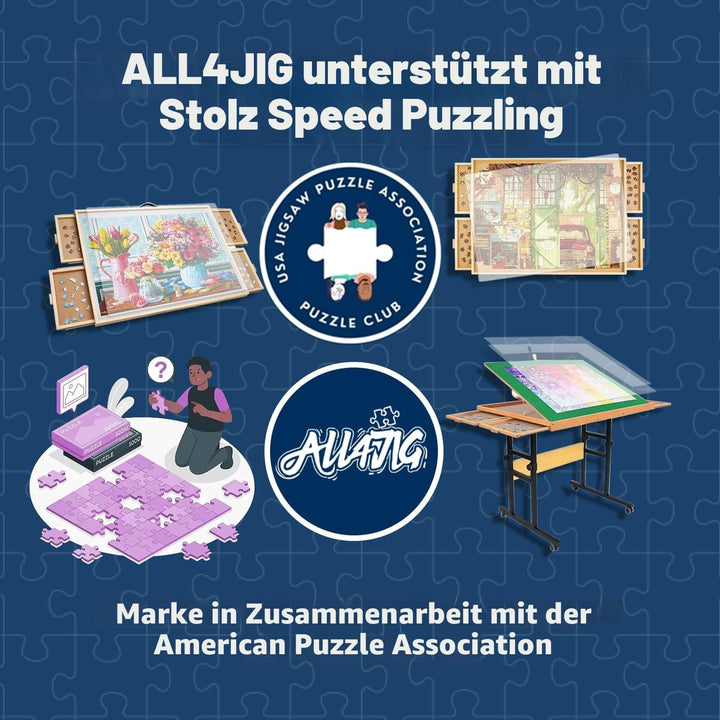 ALL4JIG Aufbewahrungsmappe für Enthusiasten | Platzsparender Organizer für Erwachsene | Fasst 20 Puz