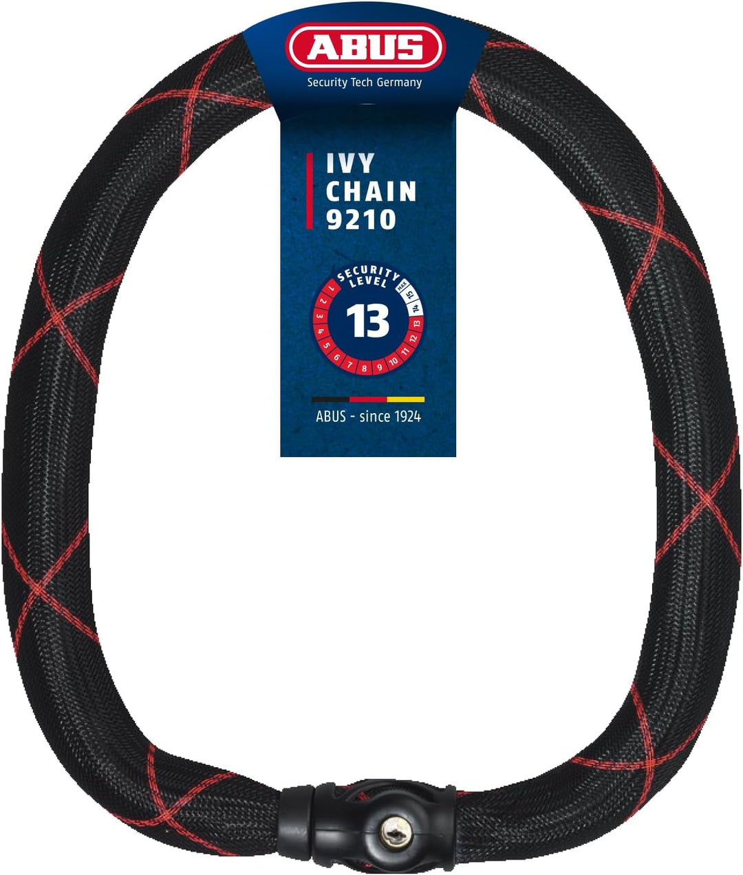 ABUS Kettenschloss Ivy Chain 9210 – Fahrradschloss aus gehärtetem Stahl – 10 mm dicke Kette – ABUS-S