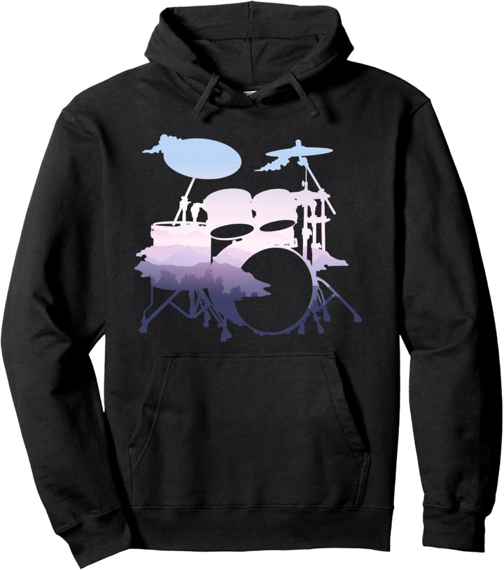 Landschaft Schlagzeug Instrument Geschenk Für Schlagzeuger Pullover Hoodie
