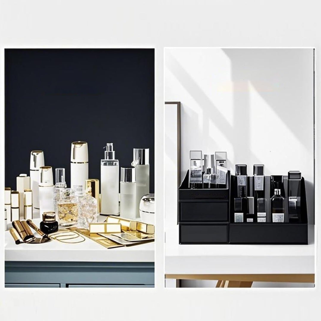 Make-up-Organizer für Schminktisch, Schmuck-Kosmetikkoffer, Schreibtisch-Kosmetikaufbewahrung, für H