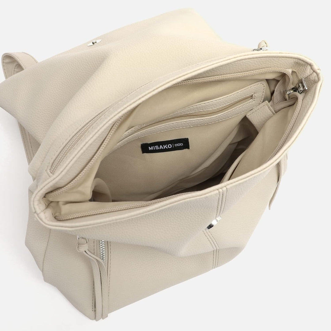 Freizeitrucksack für Damen - Eleganter Alltags-Rucksacktasche, Liba Beige