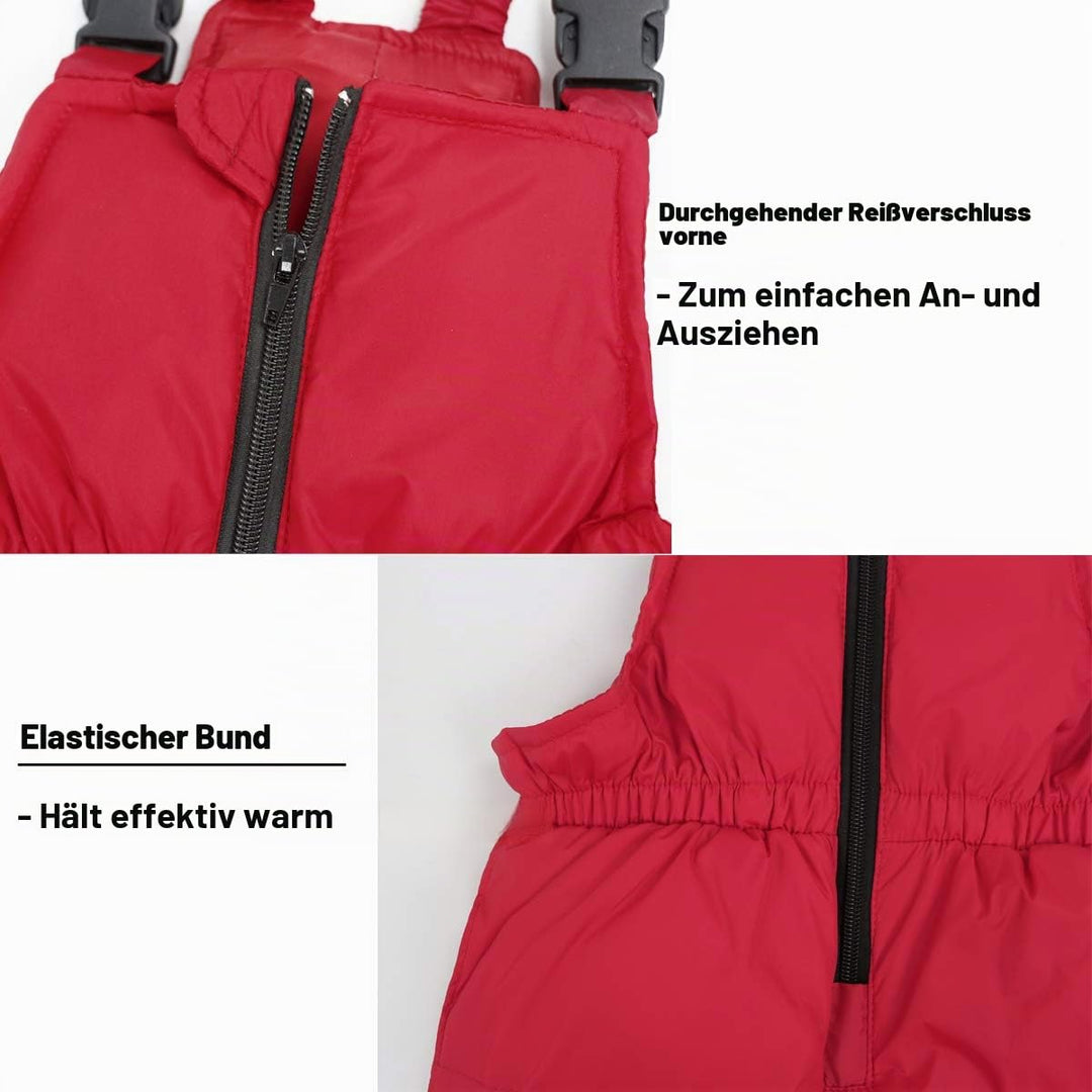 Kinder Bekleidungsset Junge Mädchen Süss Schneeanzug mit Kaputze Daunenjacke + Skihose 2tlg Verdickt