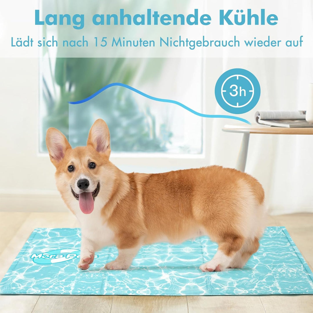 Pawtasy Kühlmatte für grosse Hunde, Kühldecke mit ungiftigem Gel, selbstkühlende Hundekühlmatte, ext