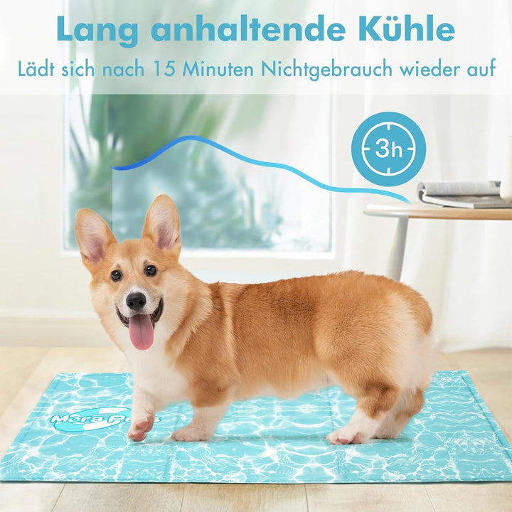 Pawtasy Kühlmatte für grosse Hunde, Kühldecke mit ungiftigem Gel, selbstkühlende Hundekühlmatte, ext