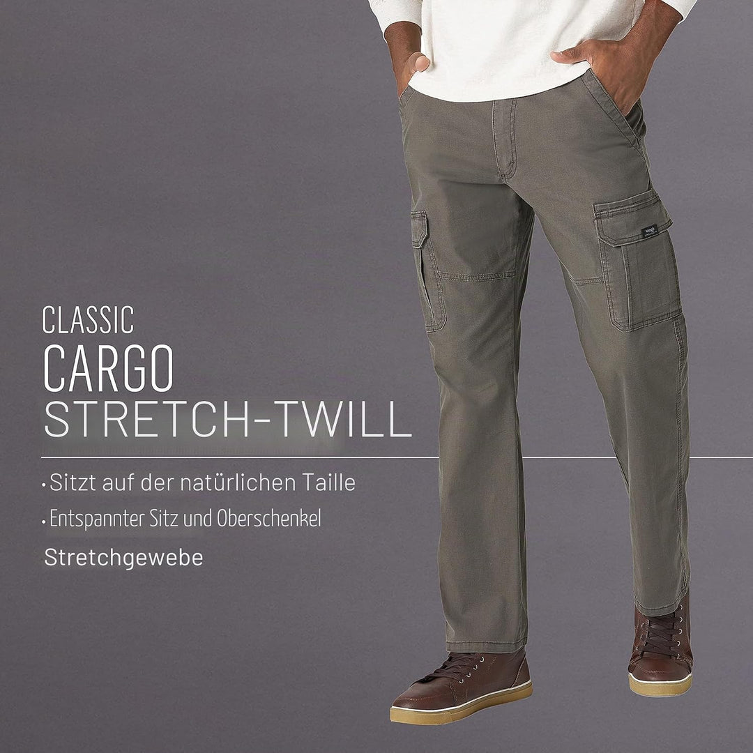 Wrangler Authentics Herren Cargohose mit Lockerer Passform Lässige Hose 29W / 30L Ulmenholz, 29W / 3