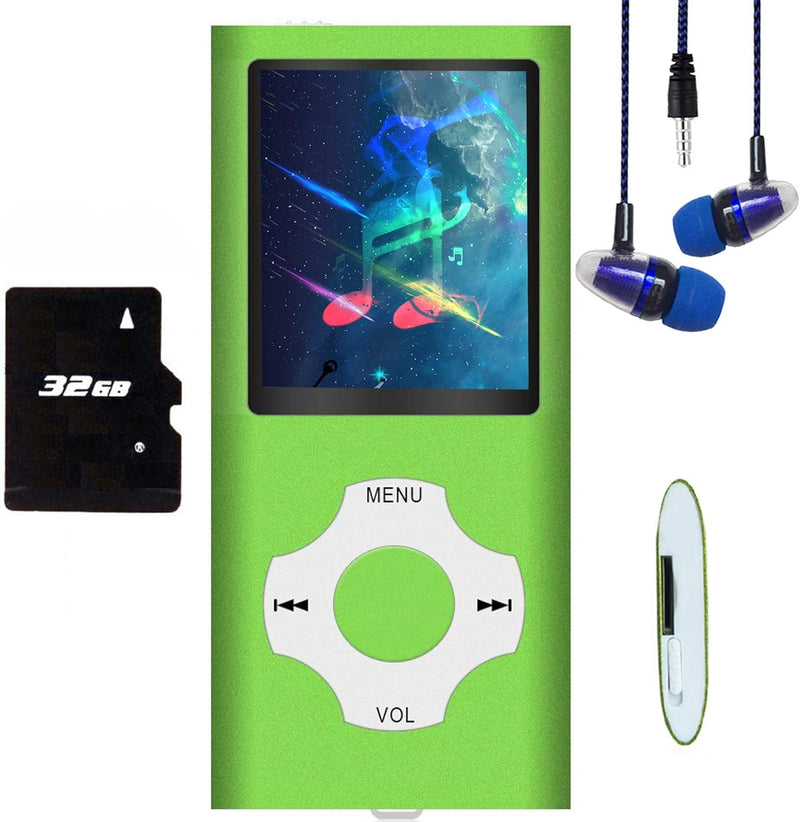 Hotechs MP3-Player/MP4-Player, MP3-Player mit 32 GB Speicherkarte, schlankes Design, digitales LCD-D