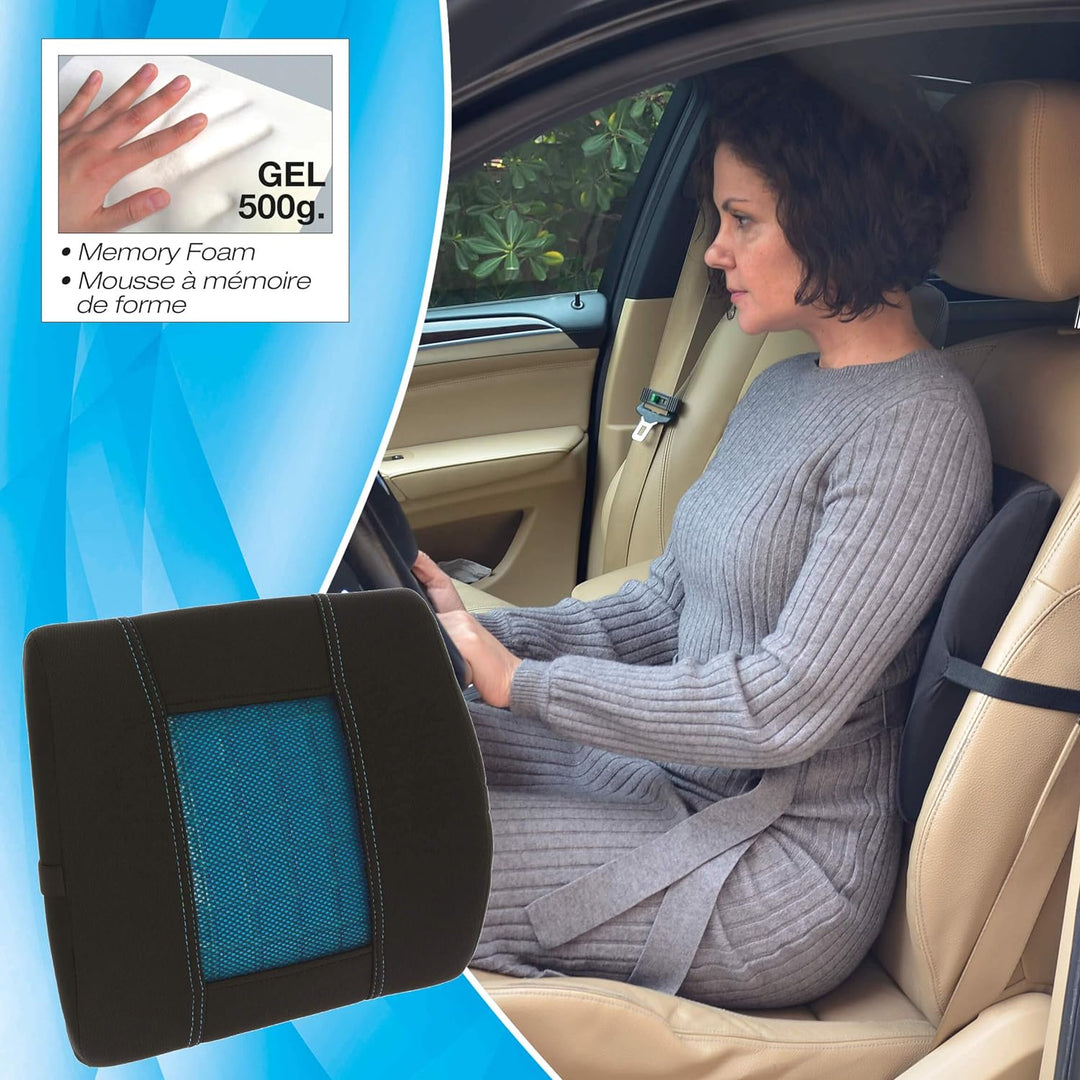 Lendenkissen für Autositz, viskoelastisch, mit Gel, für Auto, Büro oder Jede Art von Sitz