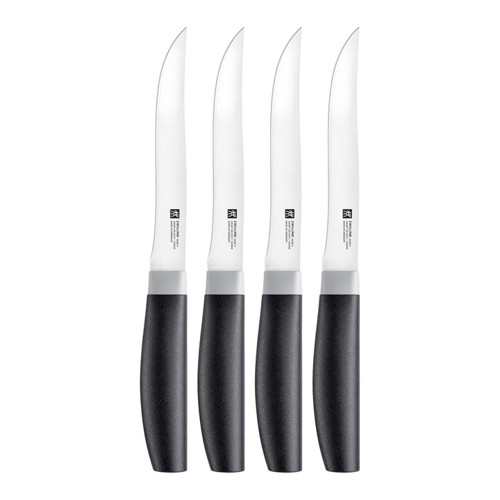 Zwilling Now S Messer Steakmesserset 4-tlg, Schwarz Rostfreier Spezialstahl Eisgehärtet