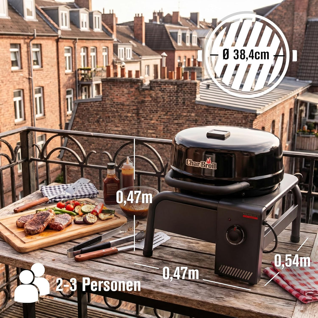 Char-Broil Elektrogrill Patio Bistro Cube E, mobil, TRU-Infrared™, bis 320 °C, kompakter Balkongrill