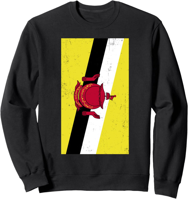 Brunei Asia Bandar Seri Begawan Distressed Flag Sweatshirt