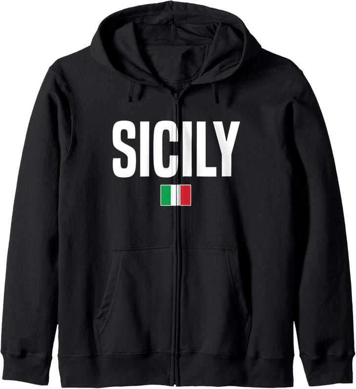 Sicilia Sicily Sizilianisch Sizilien Kapuzenjacke