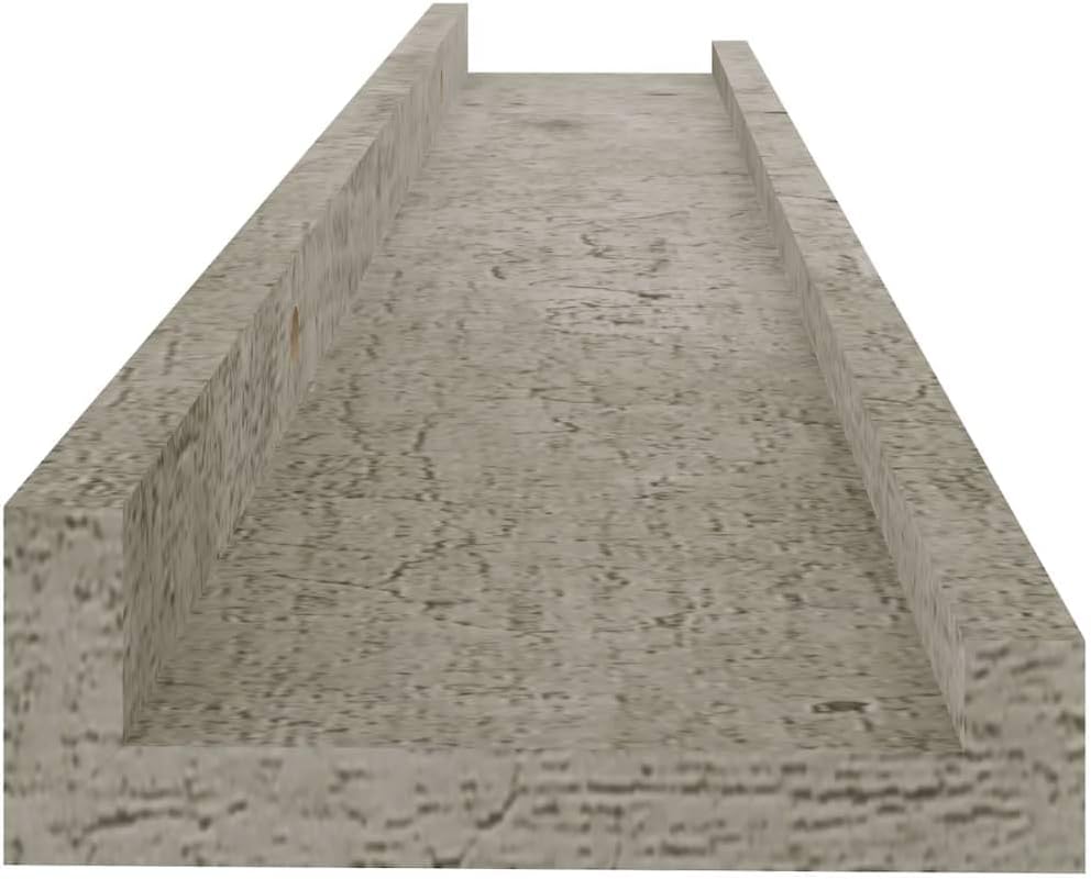 Wandregal 2 STK. Betongrau Wandregal Holz Wand BüCherregal Wand Regal Holz Wandregal KüChe KüChenreg
