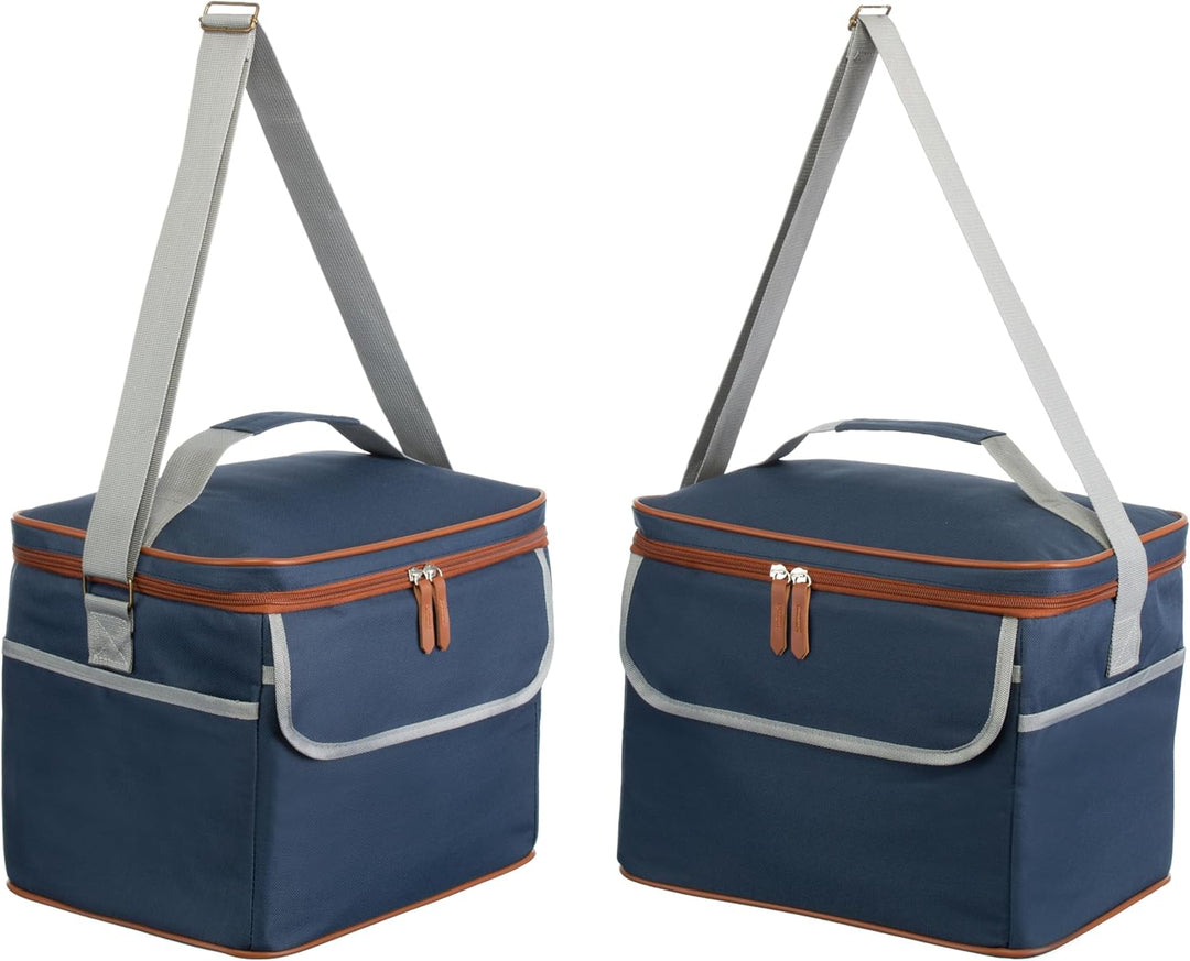 Brandsseller Kühltasche 19 Liter ca. 35 cm x 23 cm x 24 cm Faltbare Kühlbox Thermo-Shopper Strandtas