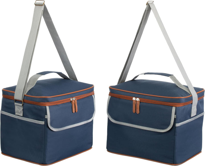 Brandsseller Kühltasche 19 Liter ca. 35 cm x 23 cm x 24 cm Faltbare Kühlbox Thermo-Shopper Strandtas
