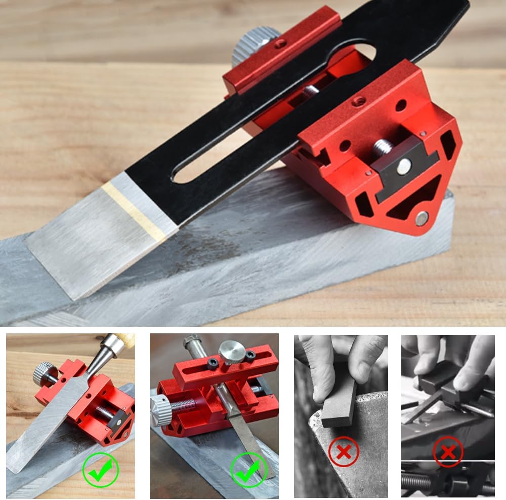 Abziehhilfe mit Winkelmesser, Holzbearbeitung Schärfhilfe für Hobel und Meissel, Winkelführung, Meis