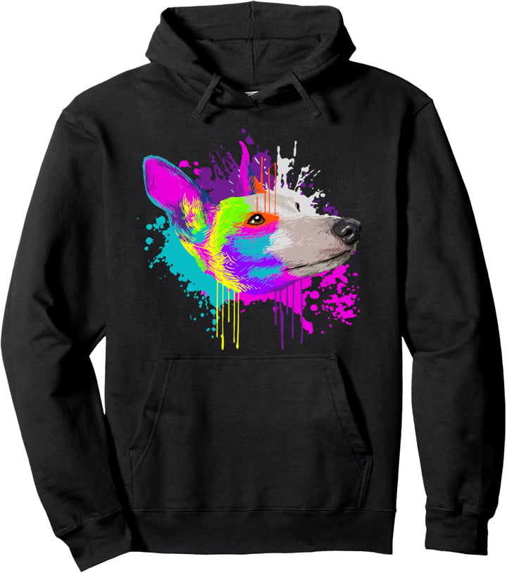 Splash Art Whippet Hundehalter Geschenkidee Hunde Pullover Hoodie