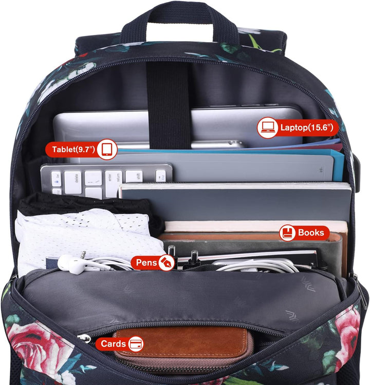 YAMTION Rucksack Frauen Rucksack Laptop Damen,Schulrucksack Mädchen Teenager,Schultasche Mädchen Ruc