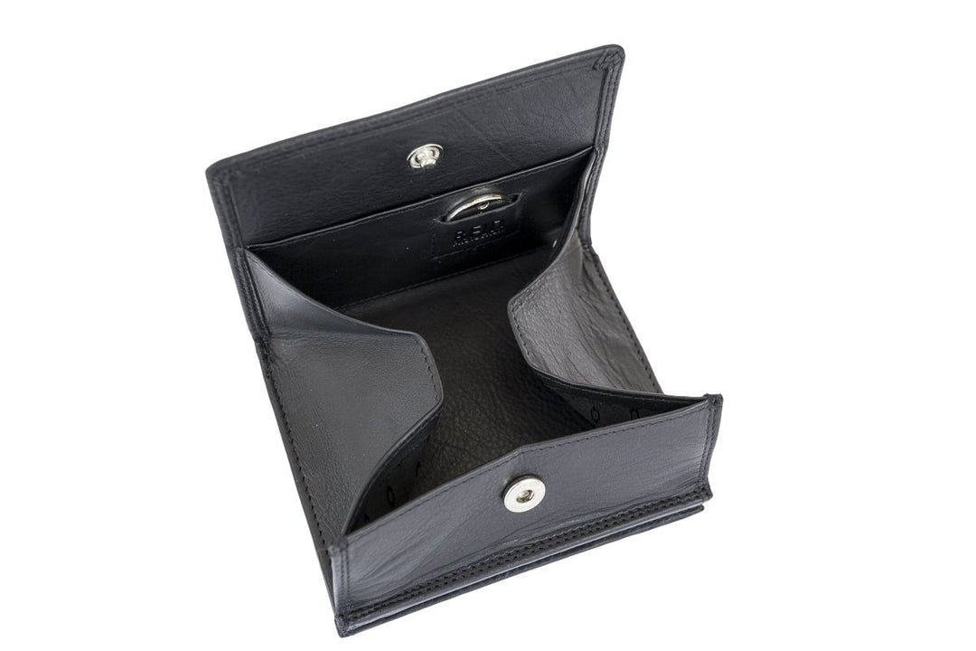 Wiener Schachtel mit grossem Kleingeldfach Ausweisformat mit RFID Schutz Block Folie mit Geschenk Bo