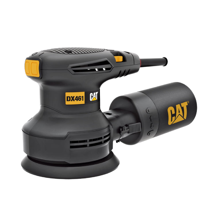 CAT DX461 125 mm Exzenterschleifer 400W, 5000–14000 U/min, Ø2,5 mm, (inkl. Zyklon-Staubbox, variable