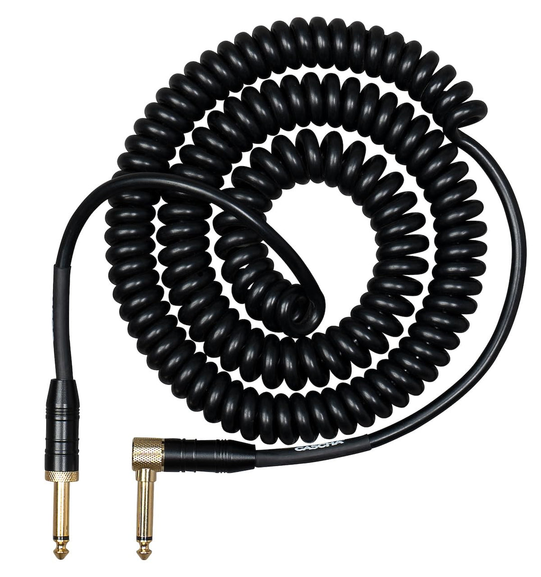 Cascha Advanced Line Guitar Cable Curly, Black, 6m