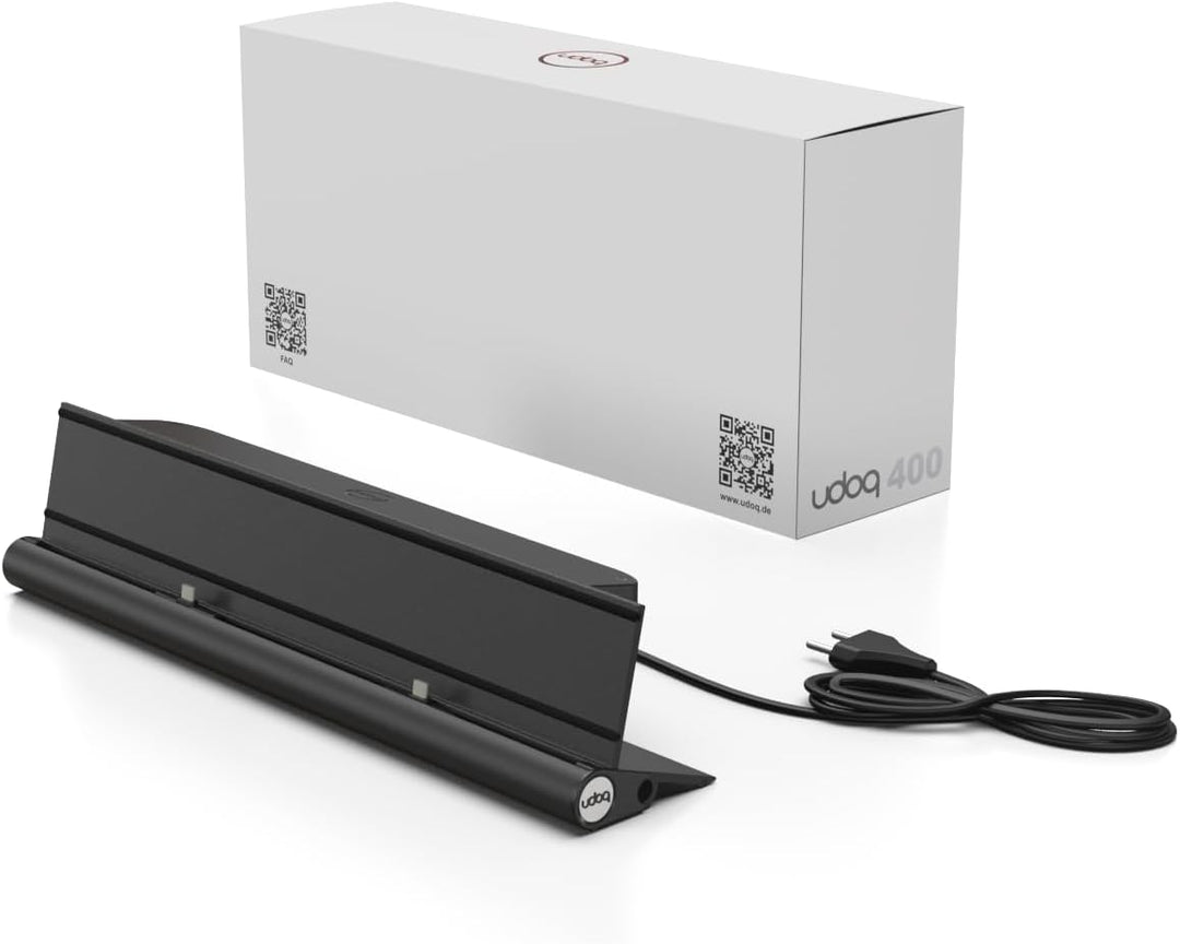 udoq 400 USB-C Ladestation aus Aluminium mit 2 Ladeplätzen und 68W Schnellladen, modulares Starter-S