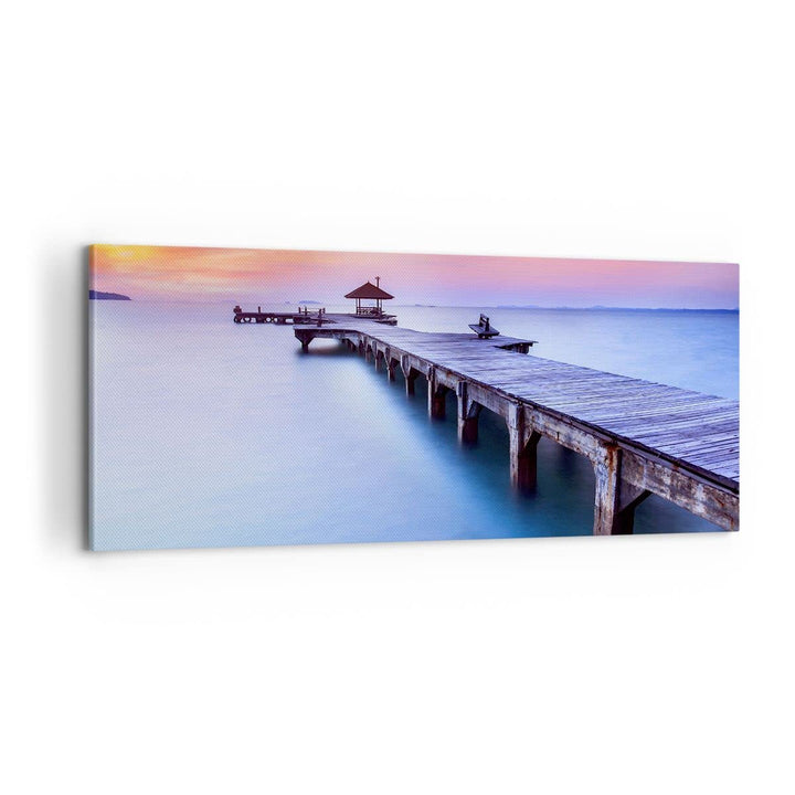 Panorama Bilder auf Leinwand 100x40cm Leinwandbild Strand Wasser Meer Urlaub Gross Wanddeko Bild Sch