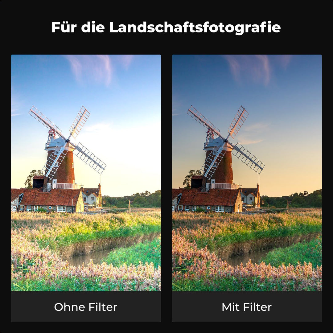 K&F CONCEPT Nano X-PRO Rechteckfilter ND8(3 Stop) 100x100mm Graufilter aus Optisches Glas mit 28 Nan