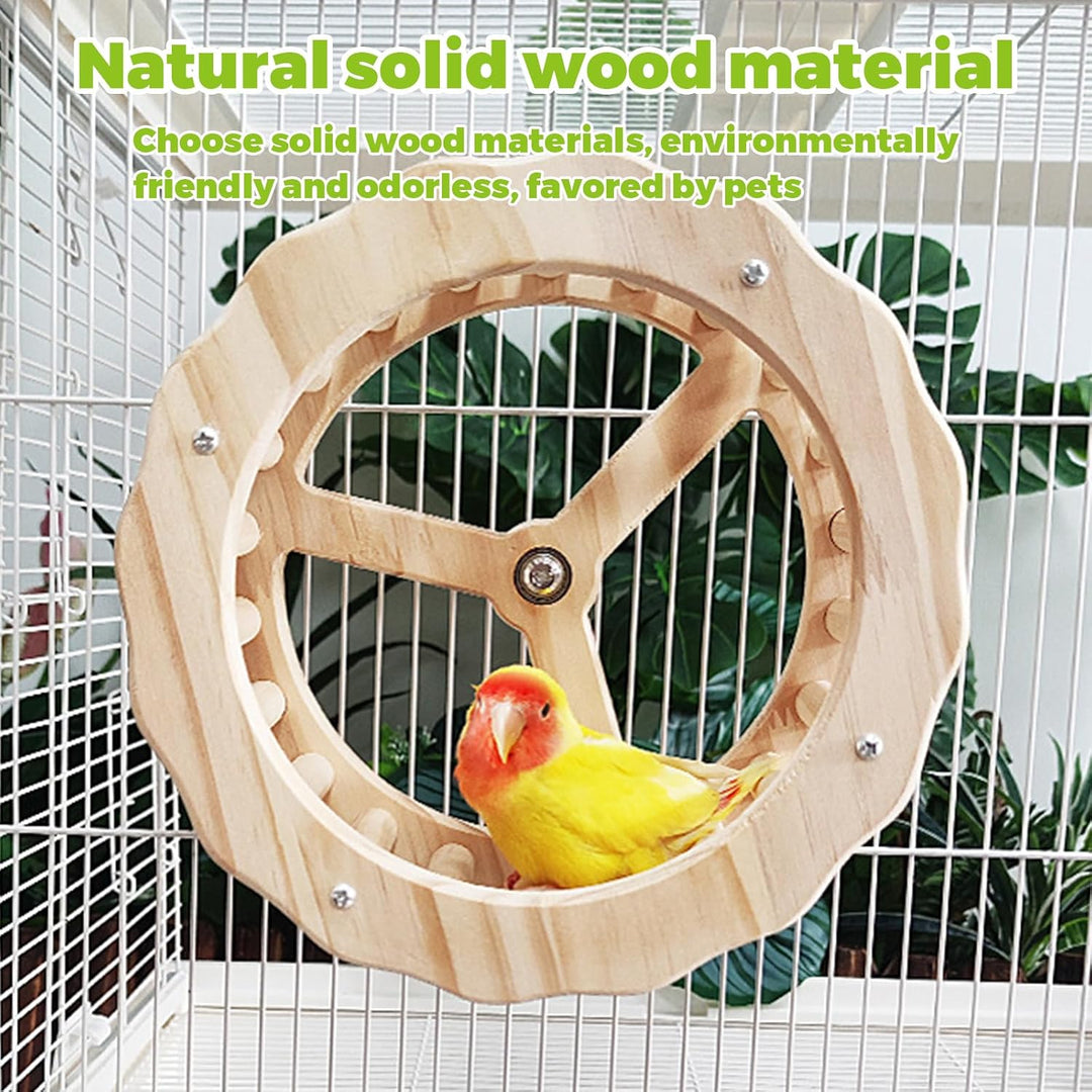 Vogelspielzeug Rotierende Schaukel, Holz Vogel Schaukel für Papageien, Naturholz, Langeweile lindern