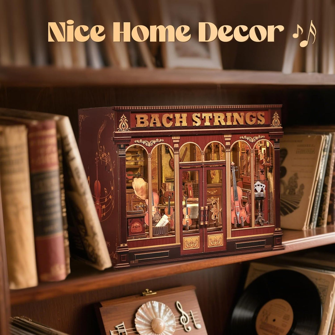Cutefun Book Nook Kit - DIY Häuser Kit mit LED-Beleuchtung - DIY Miniature House Holzmodell Puppenha