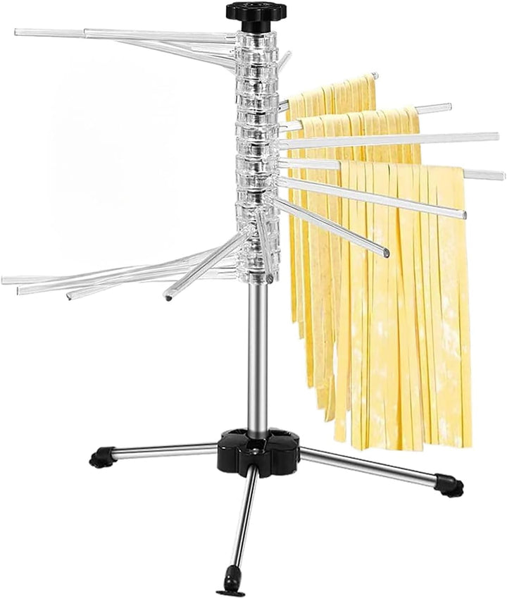 Intirilife Nudeltrockner 50cm 14 Sprossen -silber- Nudelständer zum Trocknen von Pasta zusammenklapp
