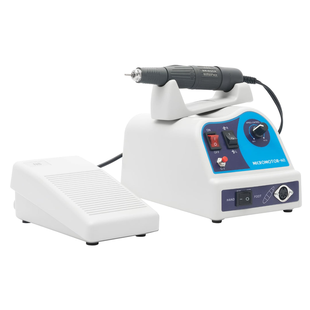 Labor Mikromotor, 80W Elektro-Mikromotor mit Handstück, Schleifen Poliere Mikromotor 0-45000rpm/min