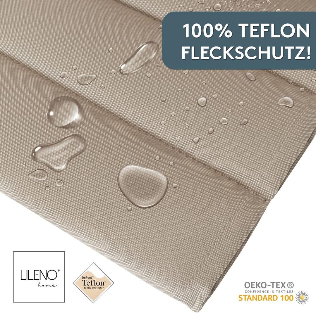 LILENO HOME Gartenstuhl Auflagen als [2er Set - Niedriglehner] in Sand Sundance - Bequeme Liegen als