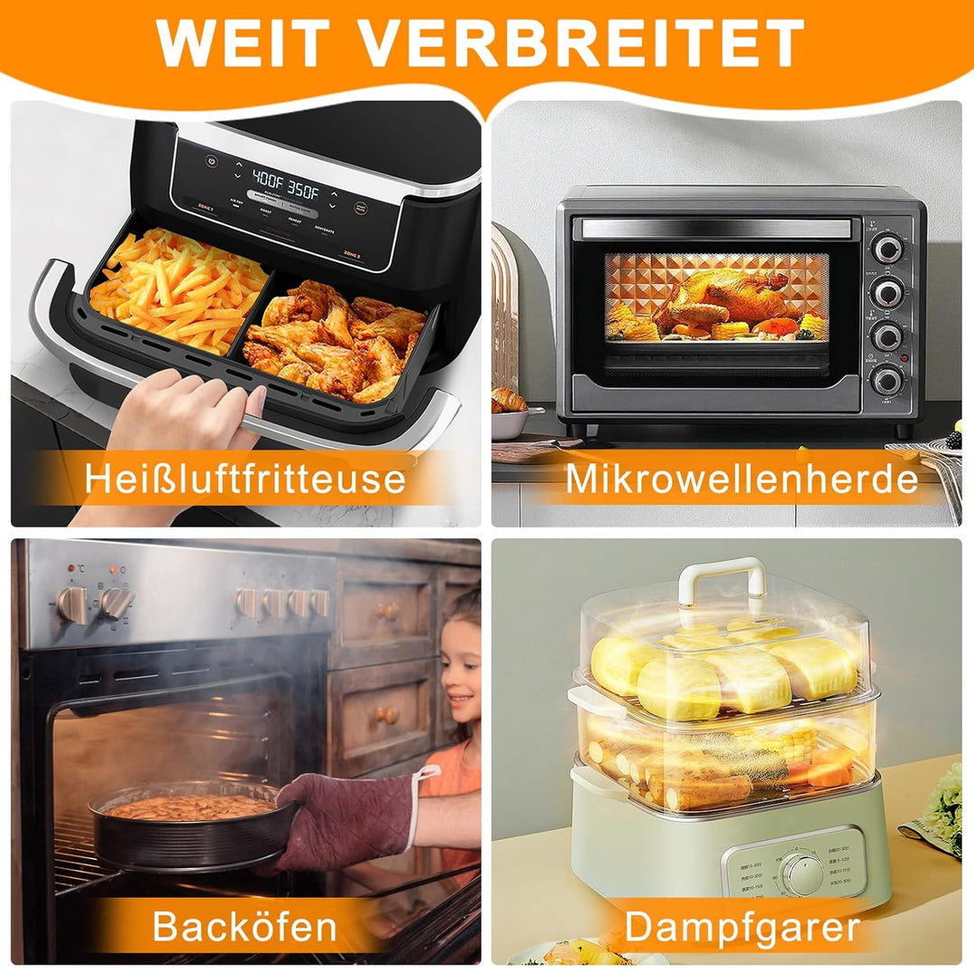 Heissluftfritteuse Zubehör für Ninja Af500EU 10,4 L, 3 Stück Silikonform Für Heissluftfritteuse Zube