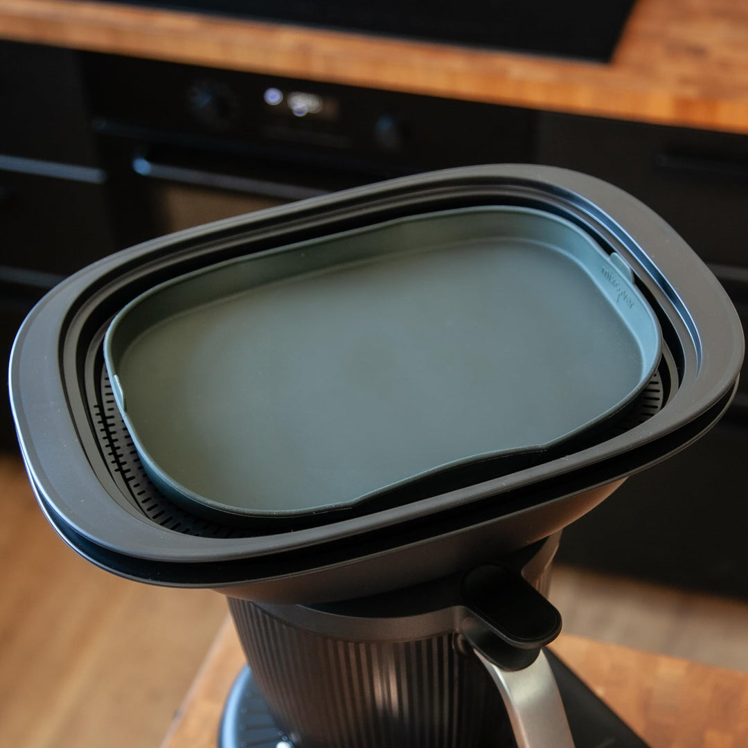 mixcover Dampfgarform Silikonform Auflaufform mit Ebook Rezeptheft kompatibel mit Thermomix Zubehör