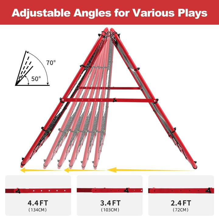 BAGAIL Doppelseitiges Rebounder-Netz, Fussballnetze, verstellbare Winkel, anpassbare Struktur, Rebou