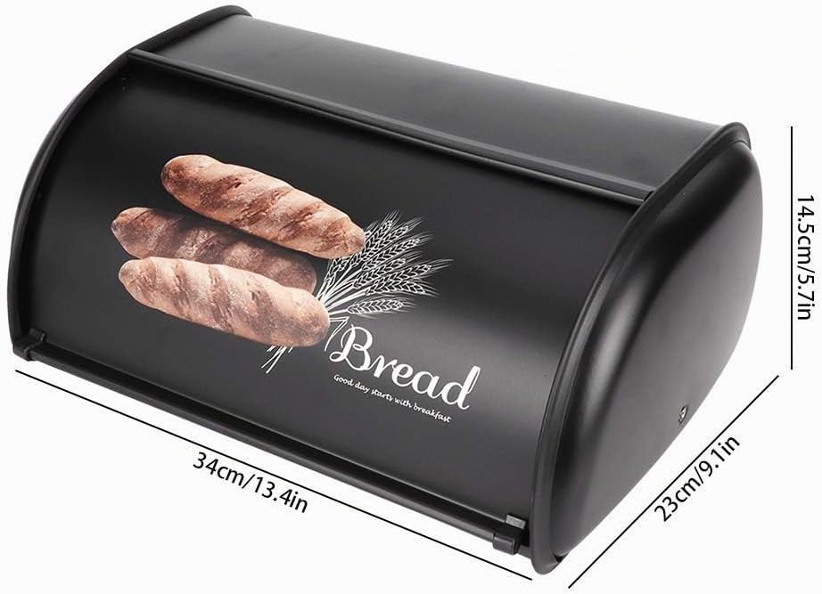 Brotkasten, Edelstahl Brothalter Brotkastenhalter mit grosser Kapazität Brotbox Aufbewahrungsbox für