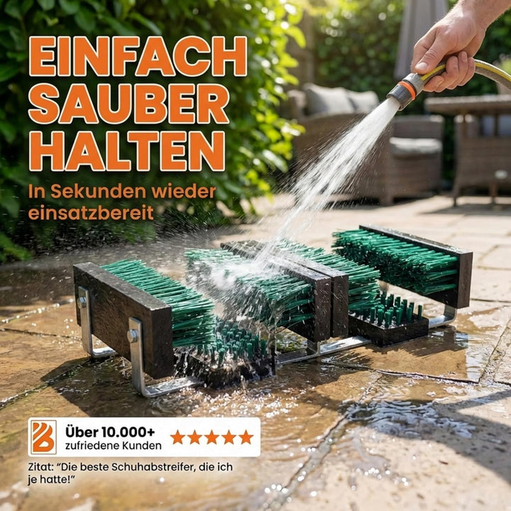 Borstelshop Schuhabstreifer mit Halterung - Fussabtreter Aussenbereich - Fussabtreter Aussen - Schuh