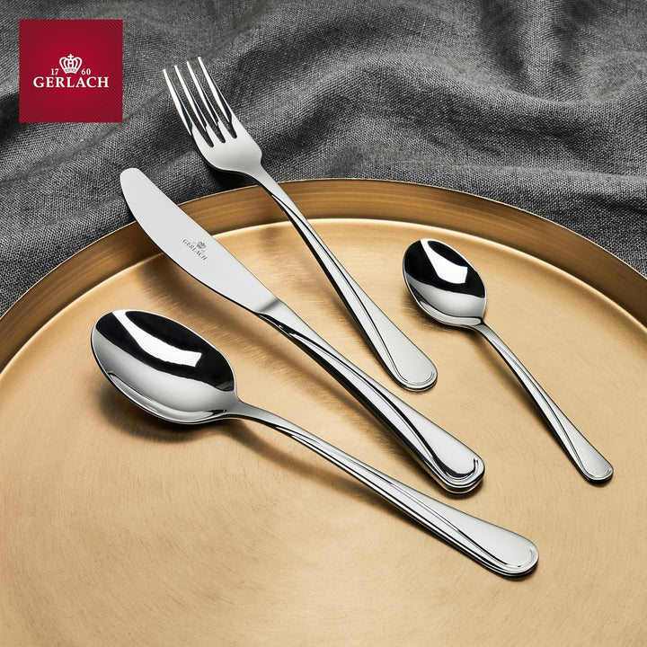 Gerlach 1760 Besteck Set Edelstahl 6 Personen 30 Teilig Besteckset Spülmaschinengeeignet Rostfrei Me