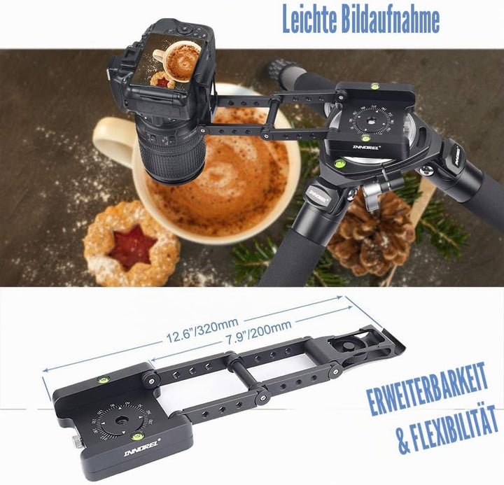 Z-Flex Tilt Stativkopf Innorel MH5 CNC Aluminiumlegierung 360 ° horizontale Drehung mit 1/4 "und 3/8